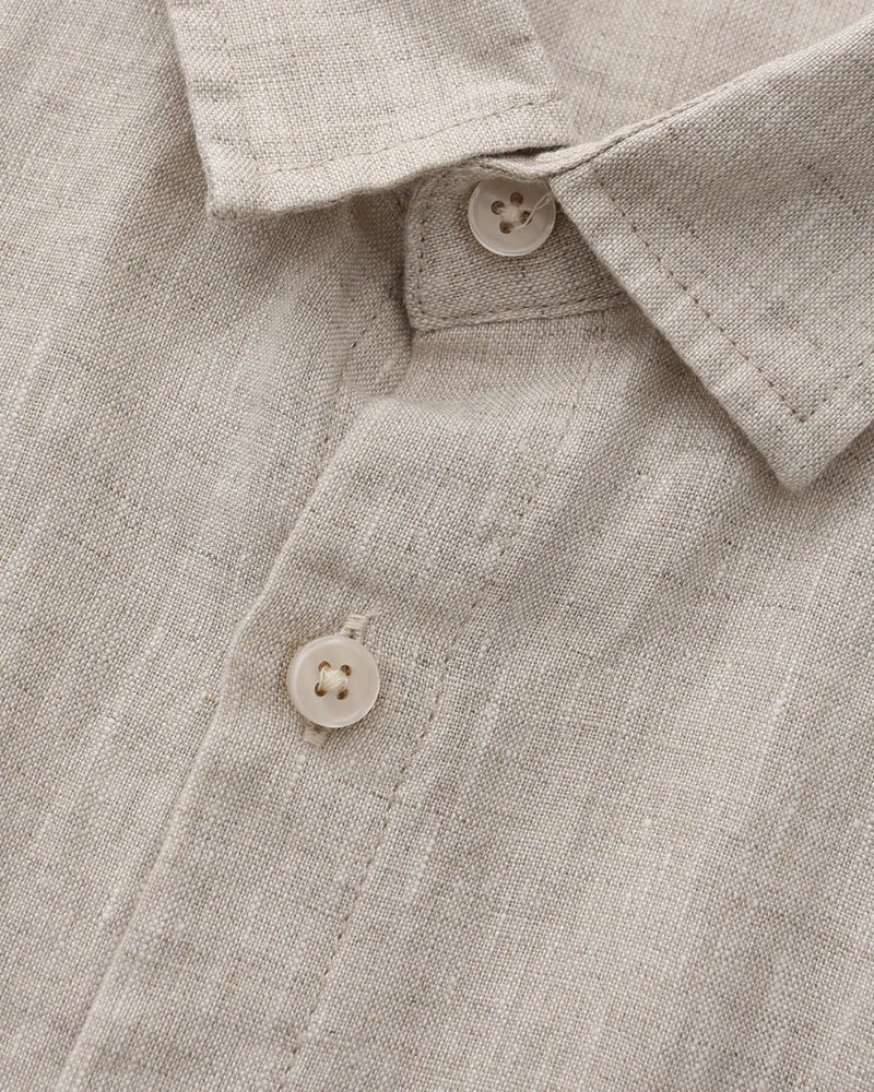 Short-Sleeve Linen Shirt