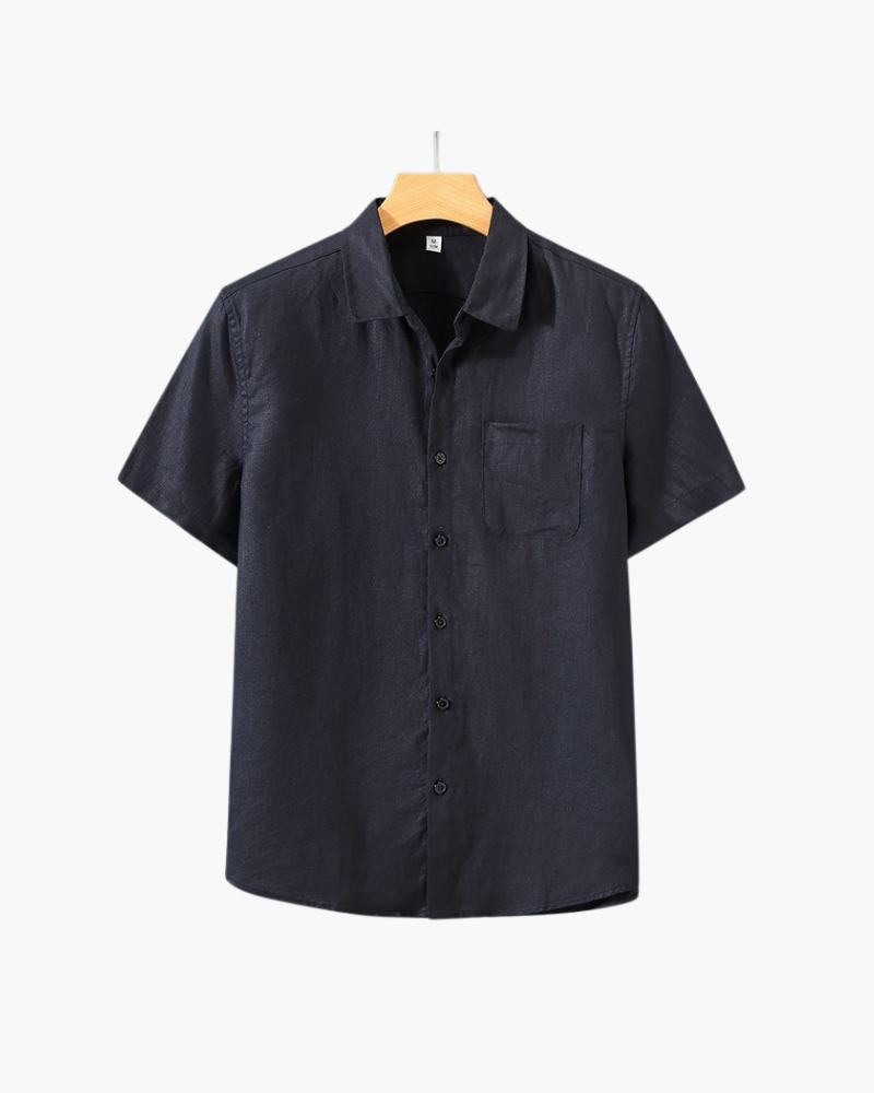 Short-Sleeve Linen Shirt