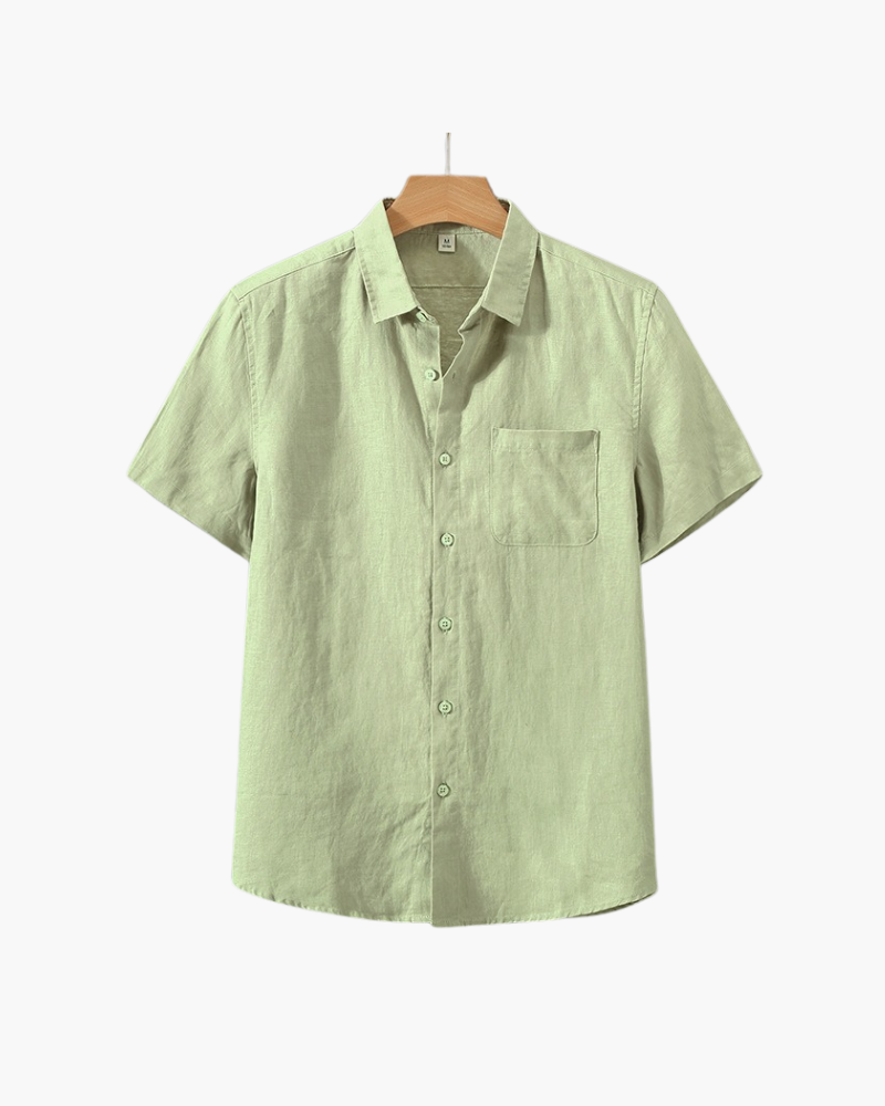 Short-Sleeve Linen Shirt
