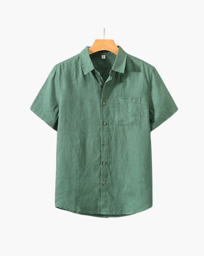 Short-Sleeve Linen Shirt