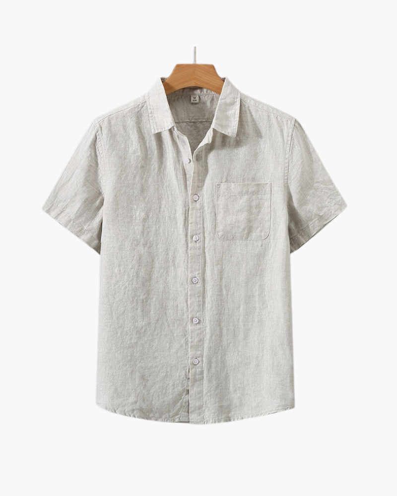 Short-Sleeve Linen Shirt
