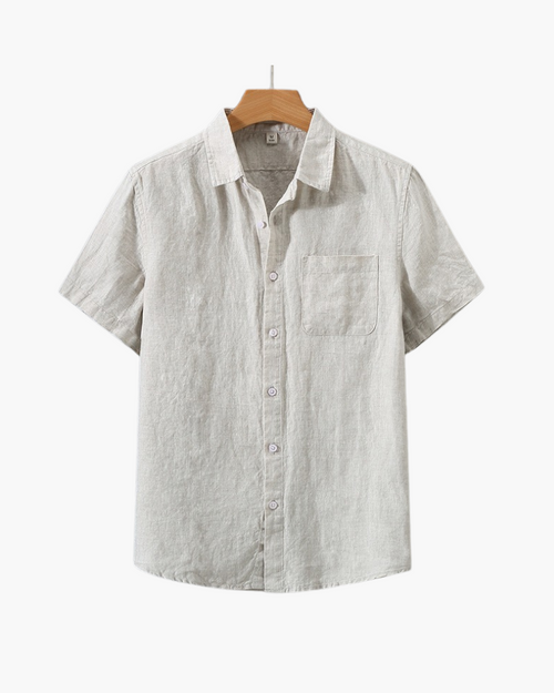 Short-Sleeve Linen Shirt